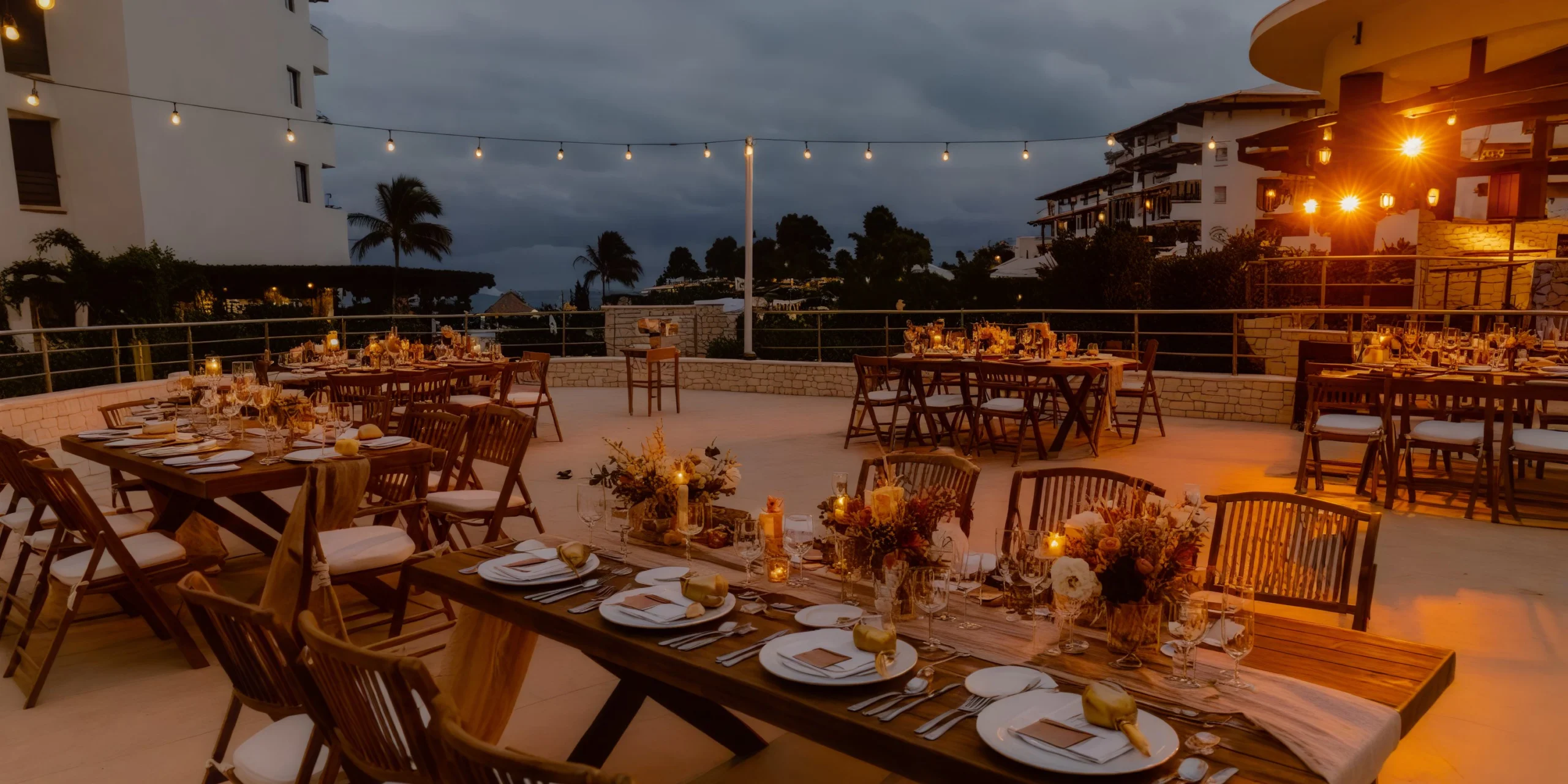 Mermaid Terrace wedding venue at Dreams Playa Mujeres with oceanview terrace setup